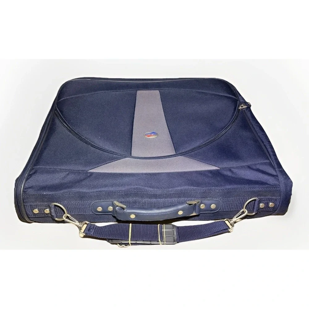 American Tourister Superset Garment Bag VTG - Navy Blue, Bi-Fold Extra Large‎